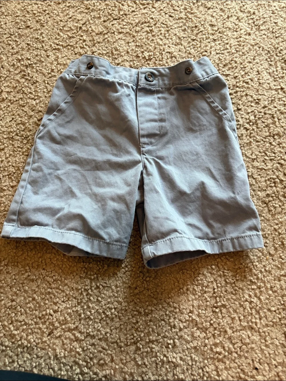B15 Lot of 2 4t Kids Cotton Shorts - Blue and Khaki |
